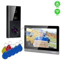 EVOLVEO DoorPhone AHD10, Sada domceho WiFi videotelefnu s ovldanm dver a RFID, erno-strieborn 1 DPAHD10-SB