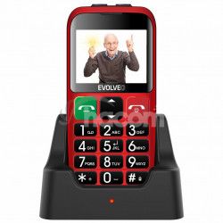 EVOLVEO EasyPhone EB, mobilní telefon pro seniory, červená EP-850-EBR