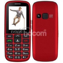 EVOLVEO EasyPhone EG, mobilný telefón pre seniorov s nabíjacím stojanom (červená farba) EP-550-EGR