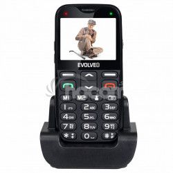 EVOLVEO EasyPhone XG, mobilný telefón pre seniorov s nabíjacím stojanom (èierna farba) EP-650-XGB
