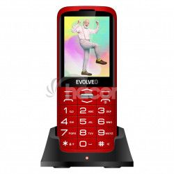 EVOLVEO EasyPhone XO, mobiln telefn pre seniorov s nabjacm stojanom (erven farba) EP-630-XOR
