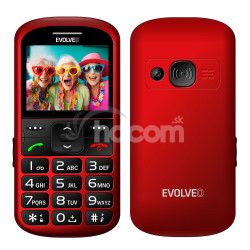 EVOLVEO EasyPhone XS, mobiln telefn pre seniorov, erven EP-570-XS-RD