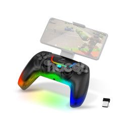 EVOLVEO Ptero2, bezdr�tov� & dr�tov� gamepad pre PC, PS3/4/5, iOS, Android, Switch, �ierny PTERO2-BK