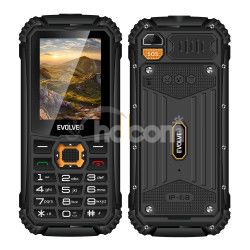 EVOLVEO StrongPhone Q1, vodotesn odoln Dual SIM telefn, erno-oranov SGP-Q1-BO