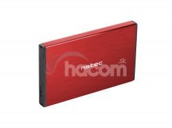 Extern box pre HDD 2,5 "USB 3.0 Natec Rhino Go, erven, hlinkov telo NKZ-1279