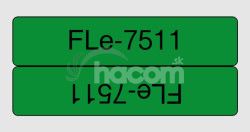 FLe-7511, predrezan ttky - ierna na zelenej, rka 21 mm FLE7511