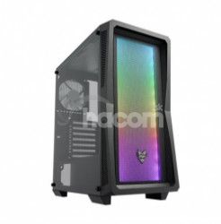FSP / Fortron ATX Midi Tower CMT212A Black, A.RGB light bar POC0000131