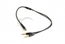GEMBIRD 3.5 mm stereo jack 4-pin, redukcia, 20 cm, 2xF / M CCA-418M