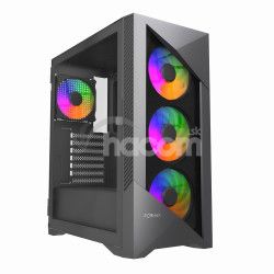 GEMBIRD Fornax 900/Midi Tower/Transpar./ierna CCC-FC-900ARGB