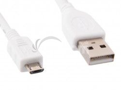 GEMBIRD kábel microUSB - USB, 1m, biely CCP-MUSB2-AMBM-W-1M