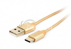 GEMBIRD oplietan USB-C - USB 2.0, M / M, 1,8 m, zlat CCB-mUSB2B-AMCM-6-G