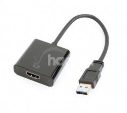 Gembird redukcia USB 3.0 - HDMI 15cm, ierny A-USB3-HDMI-02