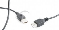 Gembird USB 2.0 extension cable, 0.75 m, black CC-USB2-AMAF-75CM/300-BK