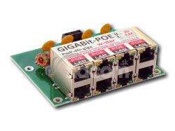 Gigabit 4 port napjac panel 60V s ochranou, poistkou a signalizciou PwP-4G-60