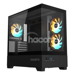 GIGABYTE C201 PANORAMIC/Midi Tower/Transpar./ierna GB-C201P