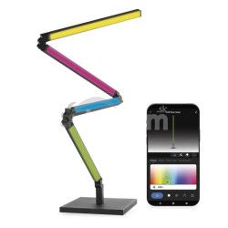 GoSmart LED stojaca lampa, ierna, 175 cm, tepl biela / RGBIC WiFi ZCW34BR