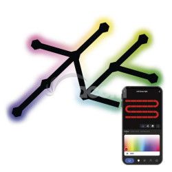 GoSmart LED svietidlo Lines ierne, 9 ast, 34 W, RGBIC stmievaten, WiFi ZIW269R