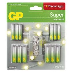GP alkalick batria SUPER AA 12 + AAA 12 + LED reaz BL B0164MC