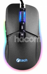 Herná myš C-TECH Dawn (GM-24L), casual gaming, 6400 DPI, RGB podsvietenie, USB GM-24L