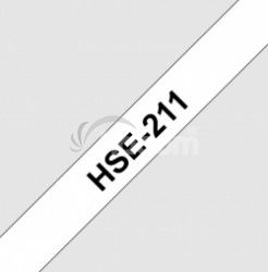 HSE211 zmršťovacia bužírka, biela/čierna, šírka 5,8mm HSE211