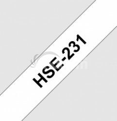 HSE231 zmršťovacia bužírka, biela/čierna, šírka 11,7mm HSE231