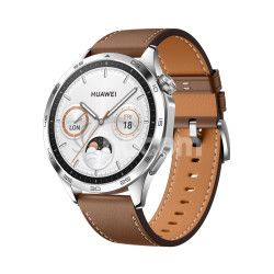 Huawei Watch GT 4/46mm/Silver/Elegant Band/Brown Phoinix-B19L
