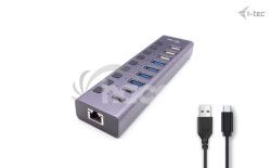 i-tec USB 3.0/USB-C Charging HUB 9port LAN + Power Adapter 60W CACHARGEHUB9LAN