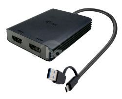 i-tec USB-A/USB-C Dual 4K HDMI Video adaptr CADUAL4KHDMI