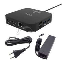 i-tec USB-C Dual HDMI Docking Station with Power Delivery 100W + i-tec Universal Charger 100W C31DUALHDMIDPD100