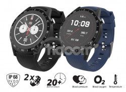 iGET FIT F85 Black - šikovné hodinky, 1,3" IPS full touch, 240 mAh, 2x silikónový opasok F85