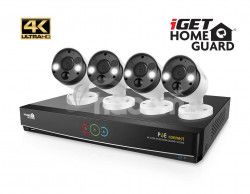 iget HGNVK84904 - Kamerový UltraHD 4K PoE set, 8CH NVR + 4x IP 4K kamera, zvuk, SMART W / M / Andr / iOS HGNVK84904