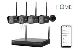 iGET Home - CCTV bezdrôtový Wi-Fi kamerový set FullHD , 4xCH NVR + 4x kamera 1080p so zvukom HOME NVR N4C4