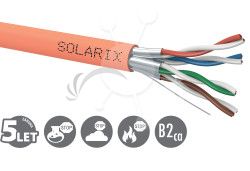Instal.kabel Solarix CAT6A STP LSOH B2ca s1 d1 a1 500m / cievka SXKD-6A-STP-LSOH-B2ca