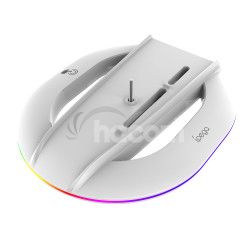iPega P5S035SA Vertiklny Stojan (2xUSB-A) s RGB pre PS5 Slim/PS5 Pre White 6974363711221