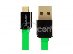 Kbel AVACOM MIC-120G USB - Micro USB, 120cm, zelen DCUS-MIC-120G
