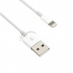 Kábel C-TECH USB 2.0 Lightning (IP5 a vyššie) nabíjací a synchronizačný kábel, 2m, biely CB-APL-20W