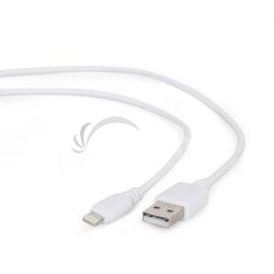 Kbel CABLEXPERT USB 2.0 Lightning (IP5 a vyie) nabjac a synchronizan kbel, 2m, biely CC-USB2-AMLM-2M-W