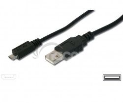 Kábel micro USB 2.0, AB 0,75m, pre rýchle nabíjanie ku2m07f