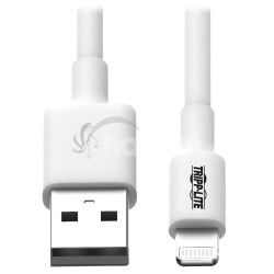 Kbel USB-A 2.0 / Lightning Synchronizcia/Nabjanie, MFi Certified, Samec/Samec, biela, 1.83m M100-006-WH