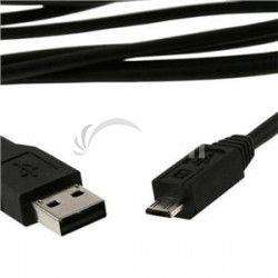 Kábel USB A Male / Micro B Male, 0.5m, USB 2.0, čierny CCP-mUSB2-AMBM-0.5M