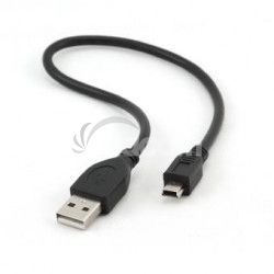 Kábel USB A-MINI 5PM 2.0 30cm HQ, zlac kontakty CCP-USB2-AM5P-1