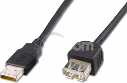 Kbel USB predlovac AA, 2 m, ierny HAA2251
