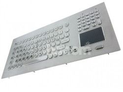 KB020 - Priemyseln nerezov klvesnica s touchpadom do panelu, CZ, USB, IP65 KB020