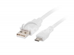 LANBERG Kbel USB 2.0 AM / Micro, 1m, biely CA-USBM-10CC-0010-W