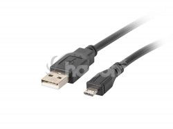 LANBERG Kbel USB 2.0 AM / Micro, 1m, ierny CA-USBM-10CC-0010-BK