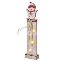 LED dekor�cia dreven� � snehuliak, 46 cm, 2x AA, vn�torn�, tepl� biela, �asova� DCWW12
