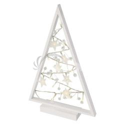 LED dekorcia  svietiaci stromek s ozdobami, 40 cm, 2xAA, vntorn, tepl biela, asova DCWW27