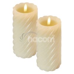 LED dekorcia  voskov svieka, 17 cm, 2x AAA, vntorn, tepl biela, 2 ks, asova 2ks DCCV17