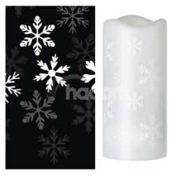 LED dekoratvny projektor  vloky, 3x AAA, vntorn, studen biela DCPC05