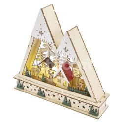 LED dreven vianon krajina, 23,5 cm,  2x AA, vntorn, tepl biela, asova DCWW39